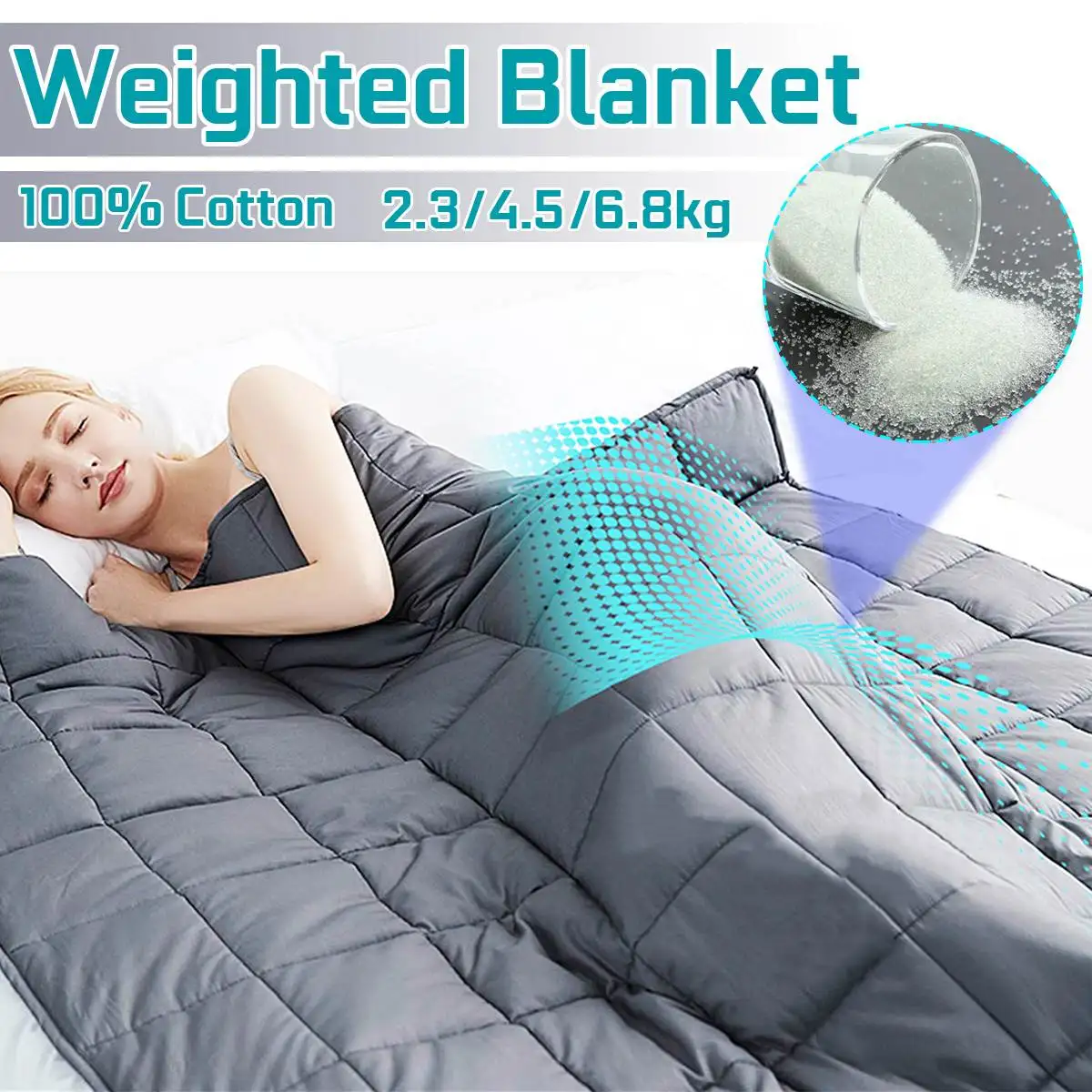 

Weighted Blanket for Adult Blankets Decompression Sleep Aid Pressure Weighted Quilt blankets for beds throw blanket