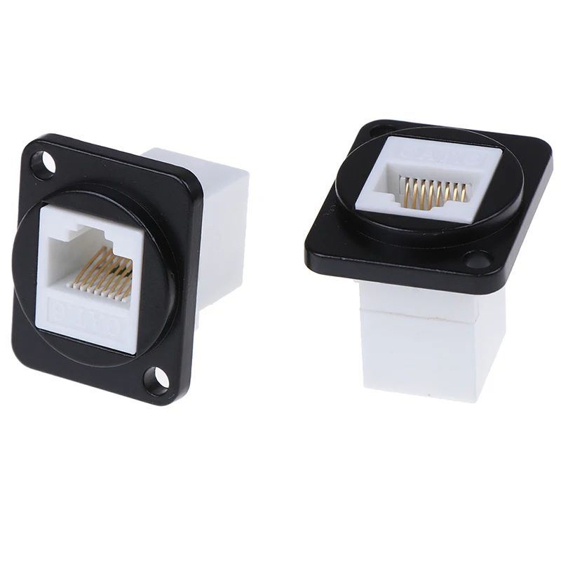 RJ45 Network Connector Metal Panel Socket d-type Zinc Alloy Mounting Cat6