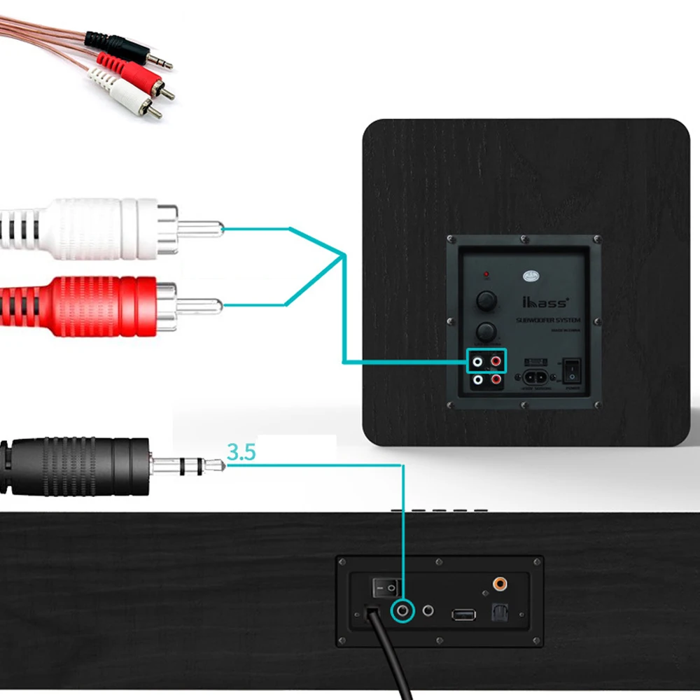 US $356.83 Combination Speaker Subwoofer and Soundbar Home Theater Coaxial Optical Karaoke Phone Computer with Remote Bluetooth Loudspeaker