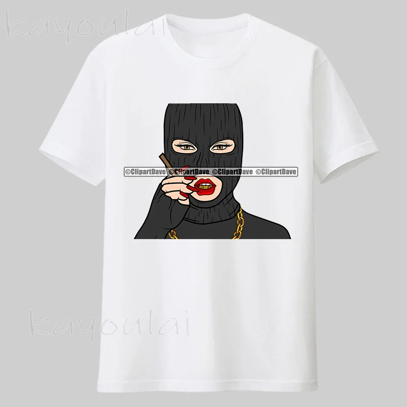 Gangster Woman Ski Gun SVG Design Female Criminal Thug Savage Robber Robbery Gang Weapon Hip Hop Rap Rapper Crime Cut | Мужская одежда