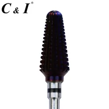 С фиолетовым покрытием конический Торнадо ногтей сверло для электрического маникюрного станка, размер Экстра грубая-XC