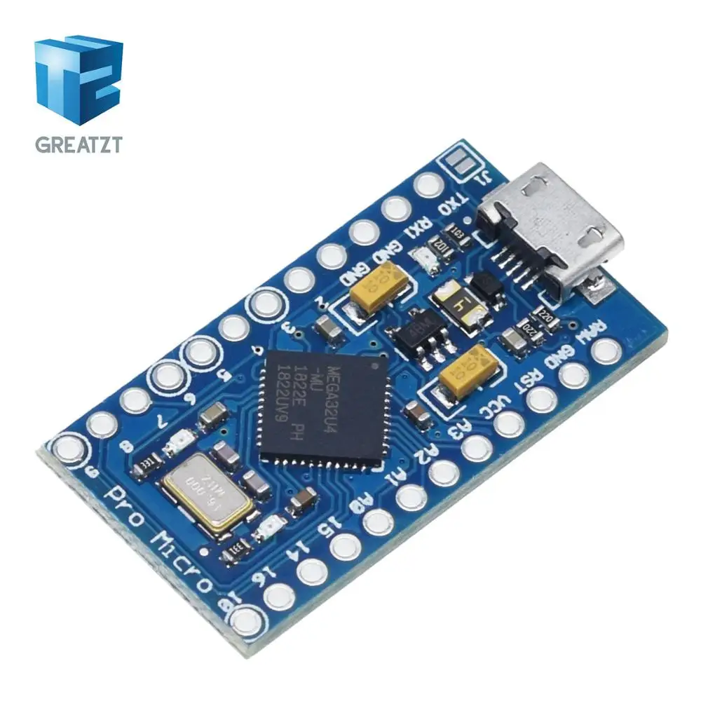 1 шт. Новые Pro Micro для Arduino ATmega32U4 5 В/16 мГц модуль с 2 строки заголовка штифт для Леонардо. Лучшее качество