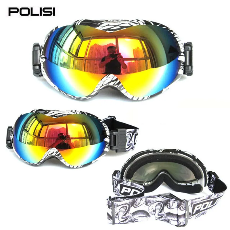 Лыжные очки классический стиль большие сферические мужские и женские сноуборд спортивные лыжные очки Анти-туман линзы профессиональные лыжные очки W320
