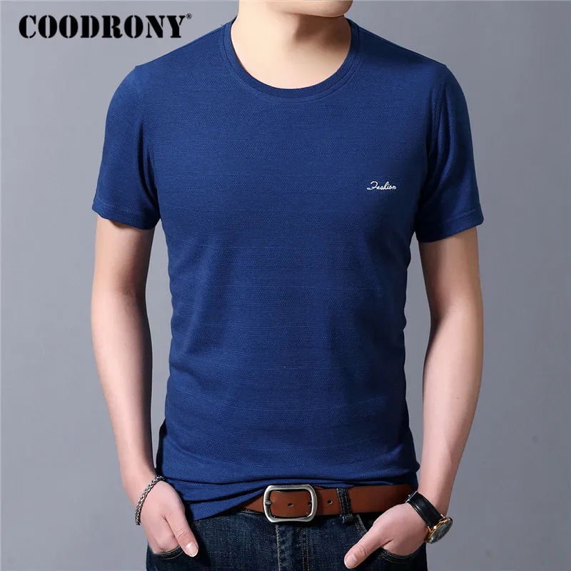 

COODRONY Brand Cotton T Shirt Men Spring Summer Short Sleeve Tee Shirt Homme Classic Casual O-Neck T-Shirt Men Clothing C5069S