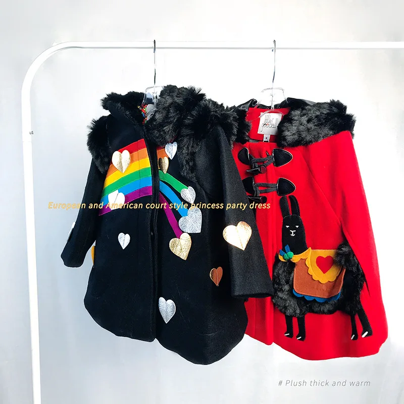 Зимняя одежда для маленьких девочек; пальто для маленьких девочек; Детское пальто; куртка для маленьких девочек; пальто для девочек; Рождественская одежда; одежда для детей с радугой