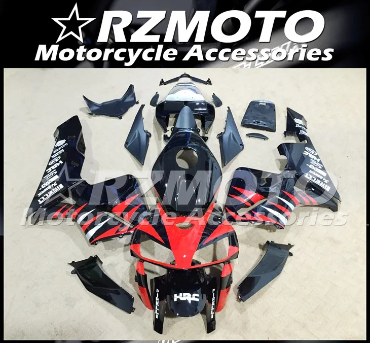 4 подарки ABS мотоцикл полный обтекатель комплект подходит для CBR600RR F5 2005 2006 05 06 cbr600 600RR тела набор черный красный