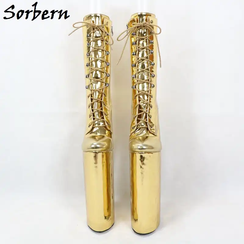 Sorbern 12 Inch High Heel Boots Women Crossdresser Drag Queen Short