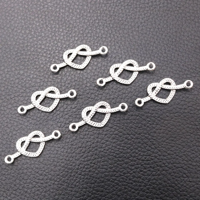 

20pcs/lot Silver Plated Love Charm Metal Connector DIY Necklaces Bracelets Jewelry Handicraft Accessories 33*13mm P745