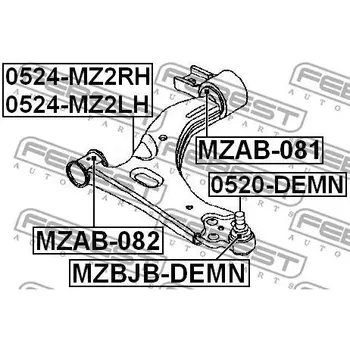 

Lever left Ford Fiesta/Fusion 1.25-1.6/1.4TDCi/1.6TDCi 01 Mazd
