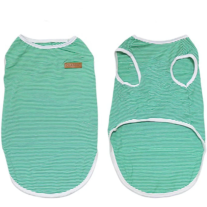 

Pet Clothes Cat Dog Pinstripe Cotton T-shirt for Small Dogs Summer Chihuahua Tshirt Cute Dog Clothes for Small Dogs Yorkshire