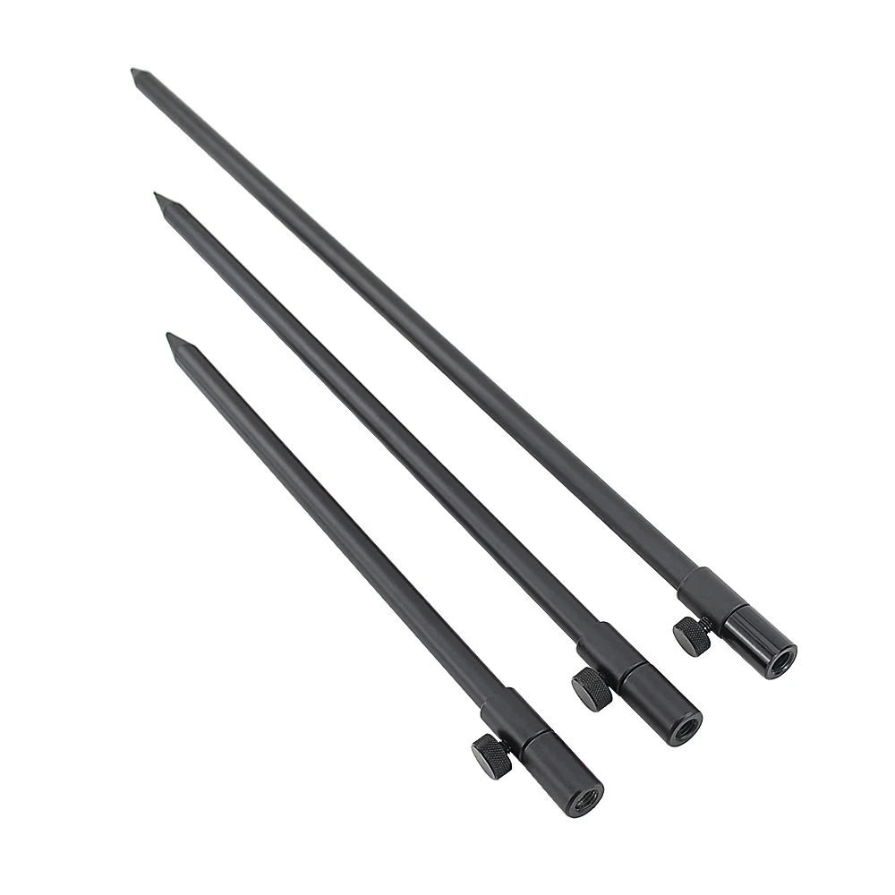 2 x Aluminium Carp Fishing Bank Sticks Carp Fishing Rod Pod Telescopic Diameter 12mm