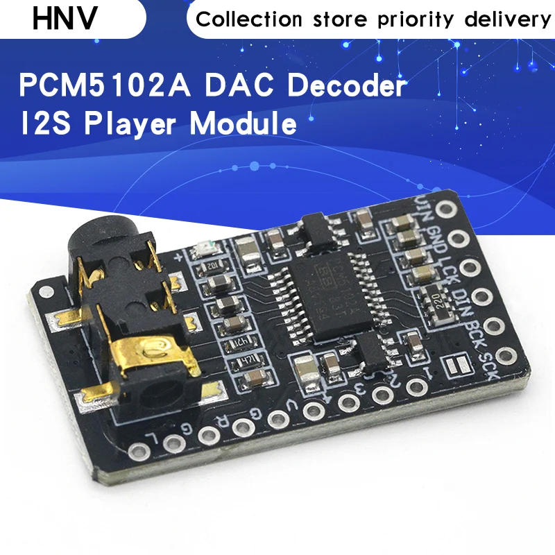 Интерфейс I2S PCM5102A DAC аудио декодер GY-PCM5102 плеер модуль для Raspberry Pi pHAT формат плата
