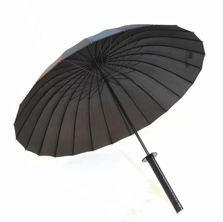 

Long Handle wu shi san Straight Pole 24K Creative Handle Umbrella Windproof Business Umbrella Currently Available Wholesale Cust