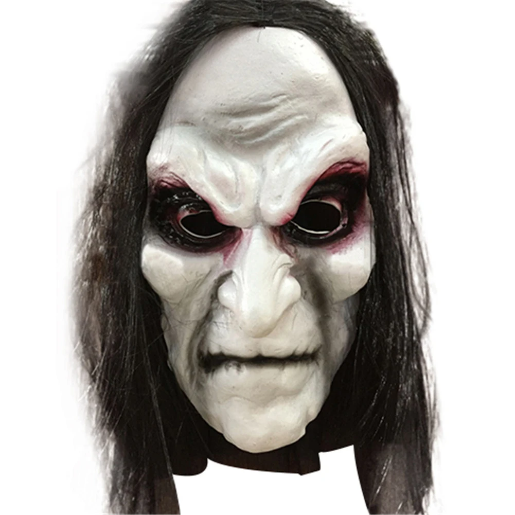 

Ghost Mask Scary Black Long Hair Blooding Cosplay Halloween Costumes Party Props Halloween Horror Mask for Event & Party