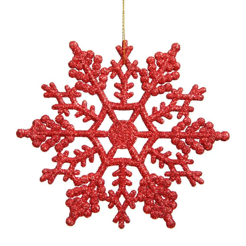 Ehomebuy снежинки елочные украшения Рождественское украшение для дома Рождественский подарок Рождественское украшение - Цвет: RED