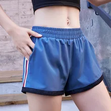 Дышащие женские спортивные шорты для йоги, тренировки, фитнеса, бега, однослойная спортивная одежда, быстросохнущие спортивные шорты с контролем живота