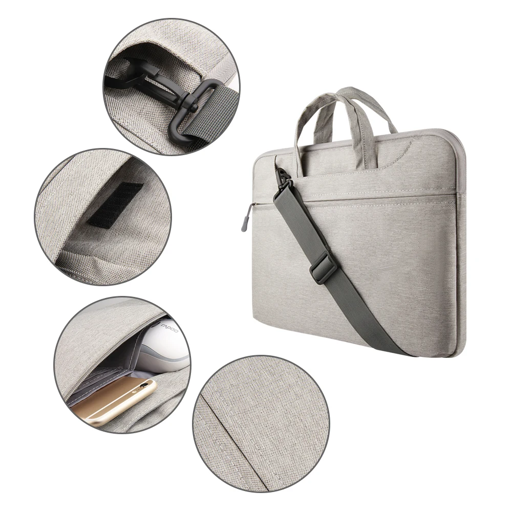Laptop Bag For Macbook Air Pro 15.6 14 13 12 11 Inch Universal Laptop Bag Velvet Dustproof Laptop Briefcase Single-shoulder Bag Laptop Bag For Macbook Air Pro 15.6 14 13 12 11 Inch Universal Laptop Bag Velvet Dustproof Laptop Briefcase Single-shoulder Bag