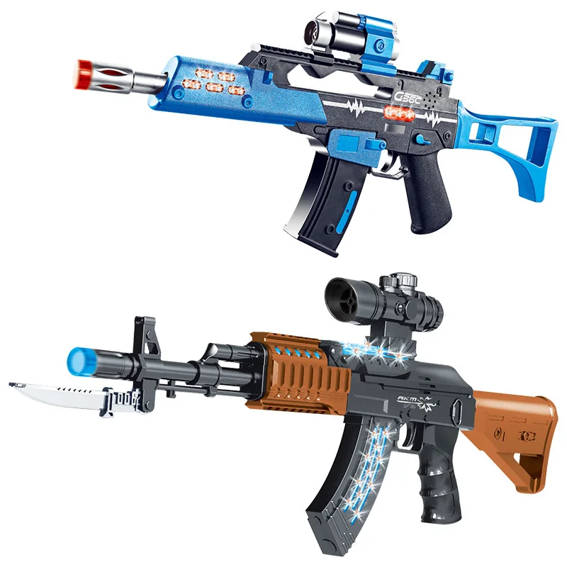 

Small Forces 98 K Electric Toys Sound And Light Vibrating Guns Model Music Projection Toy Gun Children'S Educational Toy