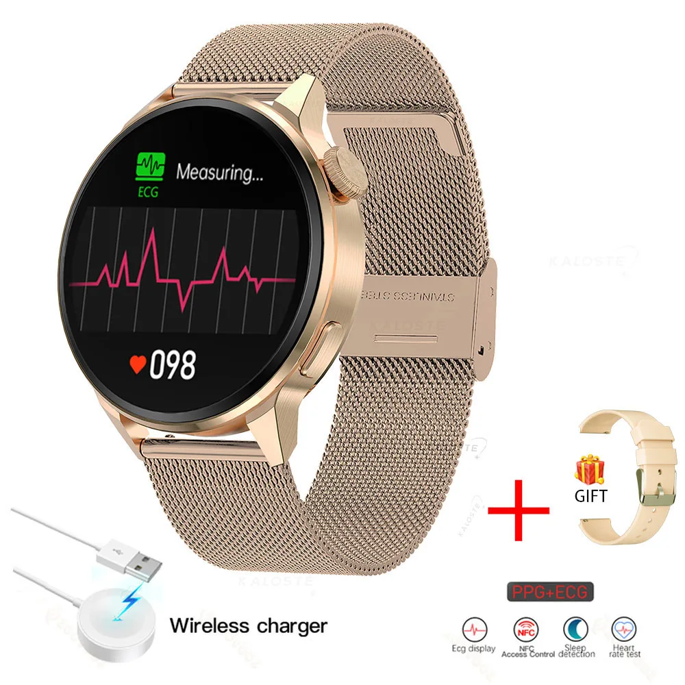 2022 NFC Smart Watch Women Bluetooth Call Sport GPS Track Watches Men Custom Dial Heart Rate ECG PPG Smartwatch For Android IOS 
