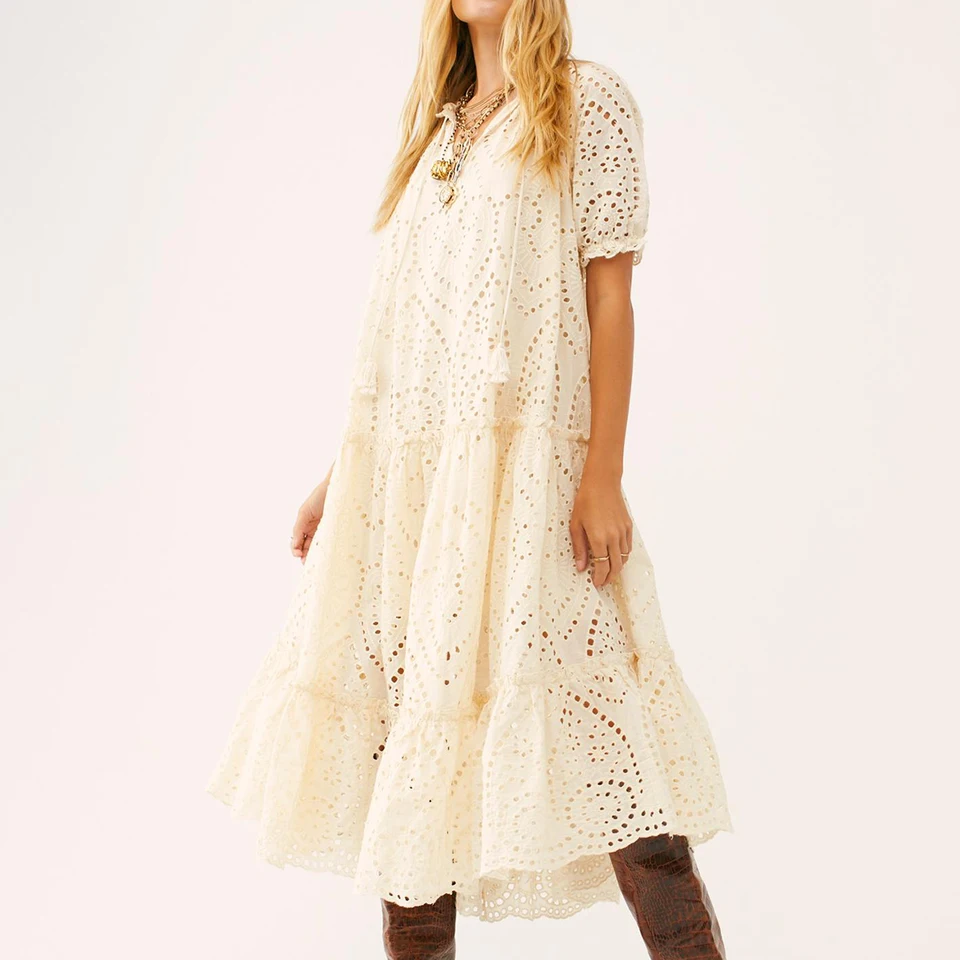 eyelet lace dress