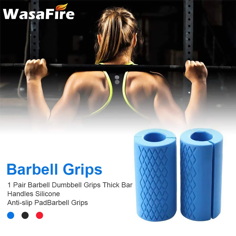 Lidar com Puxar para Cima Suporte de Levantamento de Peso Proteger a Almofada para a Construção do Corpo do Ginásio Haltere Barbell Apertos Barra Silicone Antiderrapante 1 Par