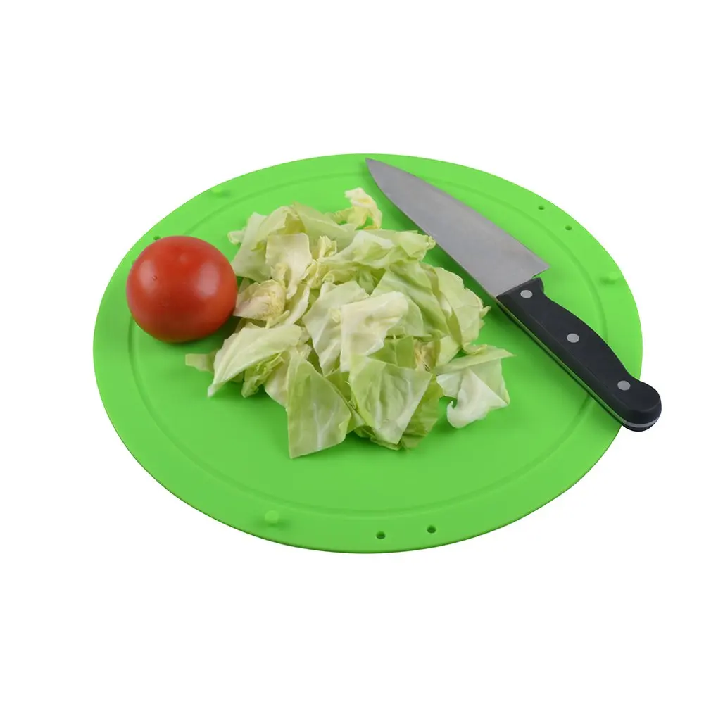 

Multifunctional Magic Silicone Chopping Cutting Board Foldable Flexible Round Mat Home Kitchen Tools