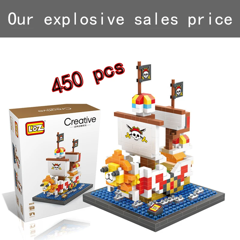 

pirate ship micro drill small particles Building-block Toys Compatible with Legoinglys DIY Educating Children Christmas Gifts