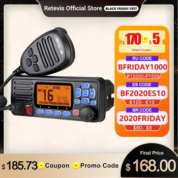 

Retevis RA27 VHF Marine Radio Transceiver 25W IP67 Waterproof GPS NOAA Fixed-Mount Class D DSC Marine Transceiver (USA/INT/CAN)