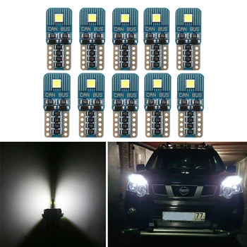 

10Pcs T10 Error Free W5W LED Car Interior Dome Lights Trunk Lamp For Nissan Qashqai J11 J10 Juke Almera Tiida X trail T32 Note