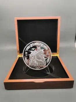 

2020 Chinese Year of the Rat Five-Rat Sending Blessing 1000g Commemorative Silver Plated Coin Medal Ornaments
