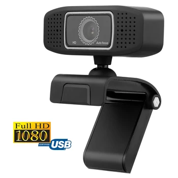 

HD Webcam 1080P USB Computer PC Camera WebCamera with Microphone Wide angle 180 degrees for Video Calling Conference Work