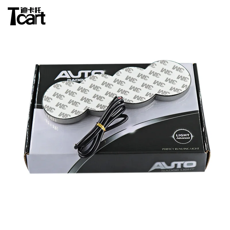 Tcart 3D logo lamp 18x5.8cm led emblem light Back Rear Badge car Sticker white/blue/red Lamp for Audi | Автомобили и мотоциклы