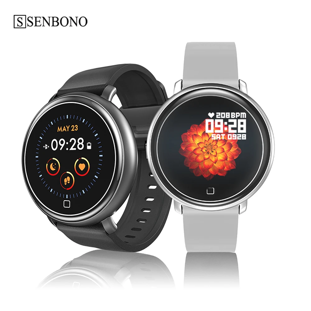 

SENBONO men smart watch women Heart Rate Blood Pressure Monitoring Reminder Waterproof Fitness Tracker for Android IOS PK S08