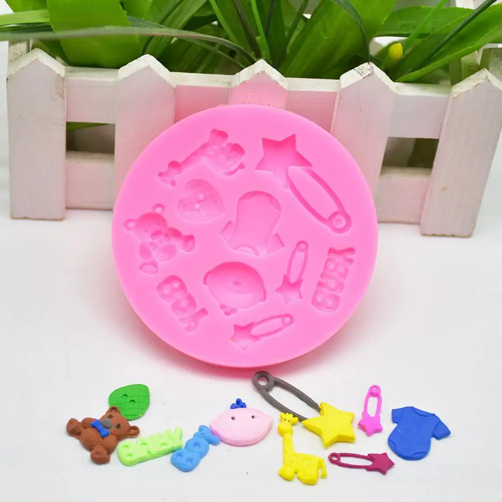 DishyKooker DIY силиконовой формы для выпечки ребенка мальчик девочка торт форма для шоколада, помадки