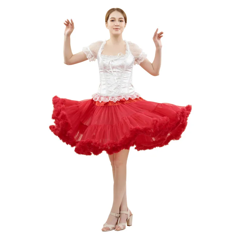 FOLOBE, 55 см, танцевальная одежда, юбка для выступлений, бальное платье, фатиновая юбка-пачка, длина до колена, для вечеринки, выпускного, для взрослых, Faldas Saias Femininas TT009