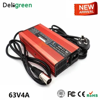 

63V 4A Charger For 15S 55.5V Li-ion Battery Pack .Aluminum Alloy Smart Fan and Auto Stop