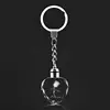 Rose Flower LED Light Keychain Luminous Fairy Crystal Keychains Colorful Rose Heart Key Chains Rings For Valentine's Day Gift 4