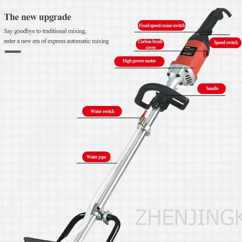 Electric Cement Mixer Coagulation Stone Slurry Blender Handheld Profession Concrete Mixer Construction Tools Facility Parts