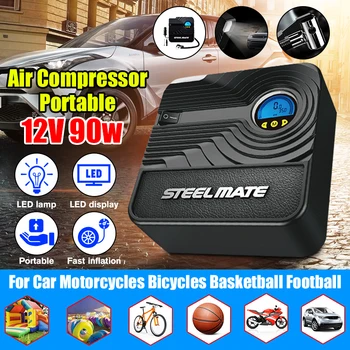 

Digital Portable Mini Car Wheel Tire Inflatable Pump Inflator Air Compressor Electric Inflating Machine Nozzle