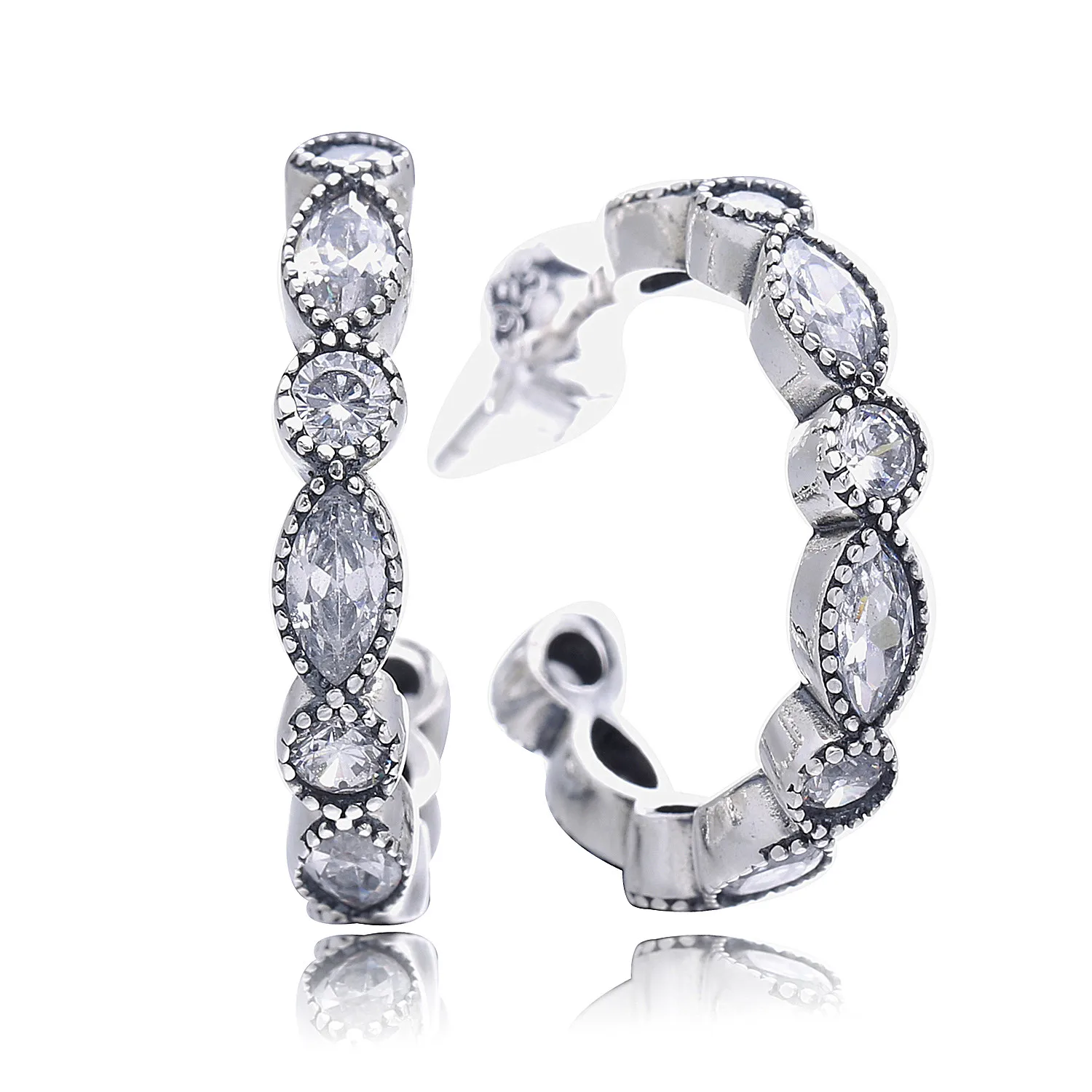 

AJax 925 Sterling Silver Original Charm Simple Gorgeous And Delicate Earrings Perfect For An Elegant Woman