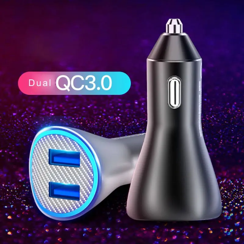 Универсальное автомобильное зарядное устройство Quick Charge 3,0 Dual QC 3,0 USB Быстрая Зарядка адаптер питания для samsung huawei Xiaomi Мобильный телефон планшет