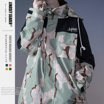 

Women Men's Spring 2020 Harajuku Jacket Men Hip Hop Streetwear Retro Jacket Windbreaker Camouflage Track Jacket Coat Hoodie