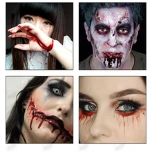 Новинка Хэллоуин Макияж ультра-реалистичные поддельные крови лицо краска тела ран шрамы синяки Косплей вечерние украшения вампира поставка