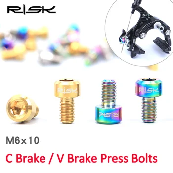 

Risk M6x10mmMountian Road Bicycle VBrake Fixing Wire Bolts Titannium Column Head Cycling Brake Cable Inner Pressure Line Screws