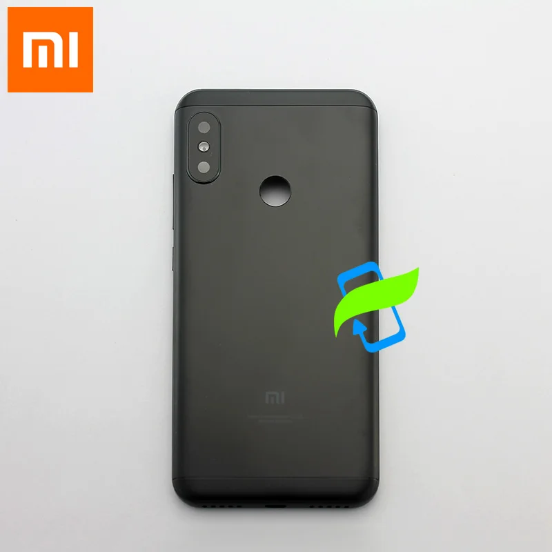 Оригинальная Задняя крышка батареи для Xiaomi Redmi 6 Pro/A2 Lite задняя крышка корпуса задняя дверь Чехол Redmi6 Pro Боковая кнопка+ объектив камеры