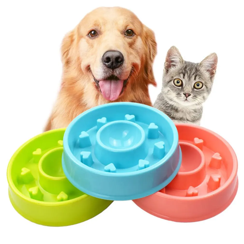 

Pet Dog Cat Slow Feeder Anti Choke Puppy Eating Bowl Anti-Gulping Slow Down Food Feed Bloat Dishes