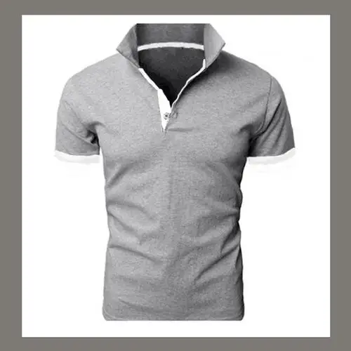 OLOEY новые модные однотонные мужские рубашки поло с отворотом воротник Slim Fit Топы Повседневные Классические мужские футболки поло рубашки S-5XL - Цвет: C85-G48-C83
