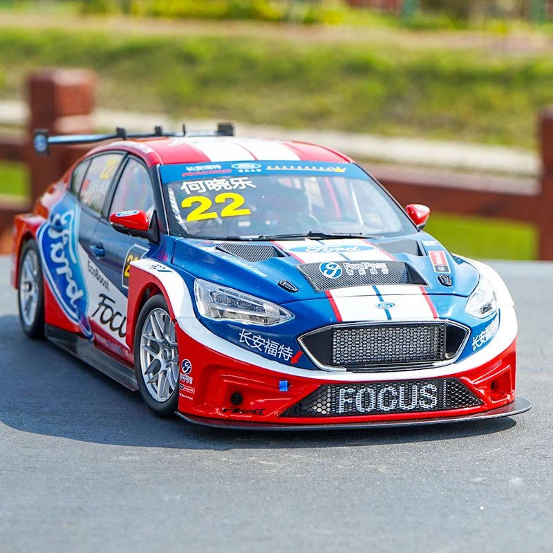 1:18 оригинальная модель гоночного автомобиля Ford Focus 2019 CTCC полевая из сплава с