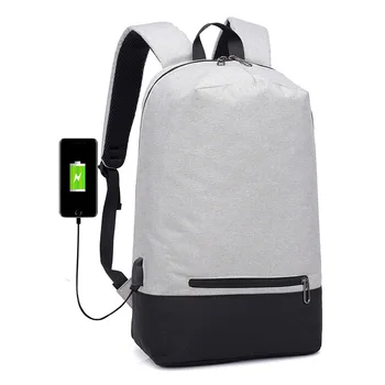

Korean version pure color ultra-light bag Academy wind USB rechargeable backpack leisure travel bag women backpack bookbag