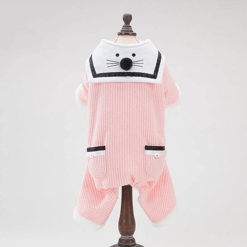 pink mouse Модное милое пальто с капюшоном для собак, хлопковая одежда для маленьких собак, зимняя флисовая одежда для собак и щенков, Рождественская одежда - Цвет: pink mouse